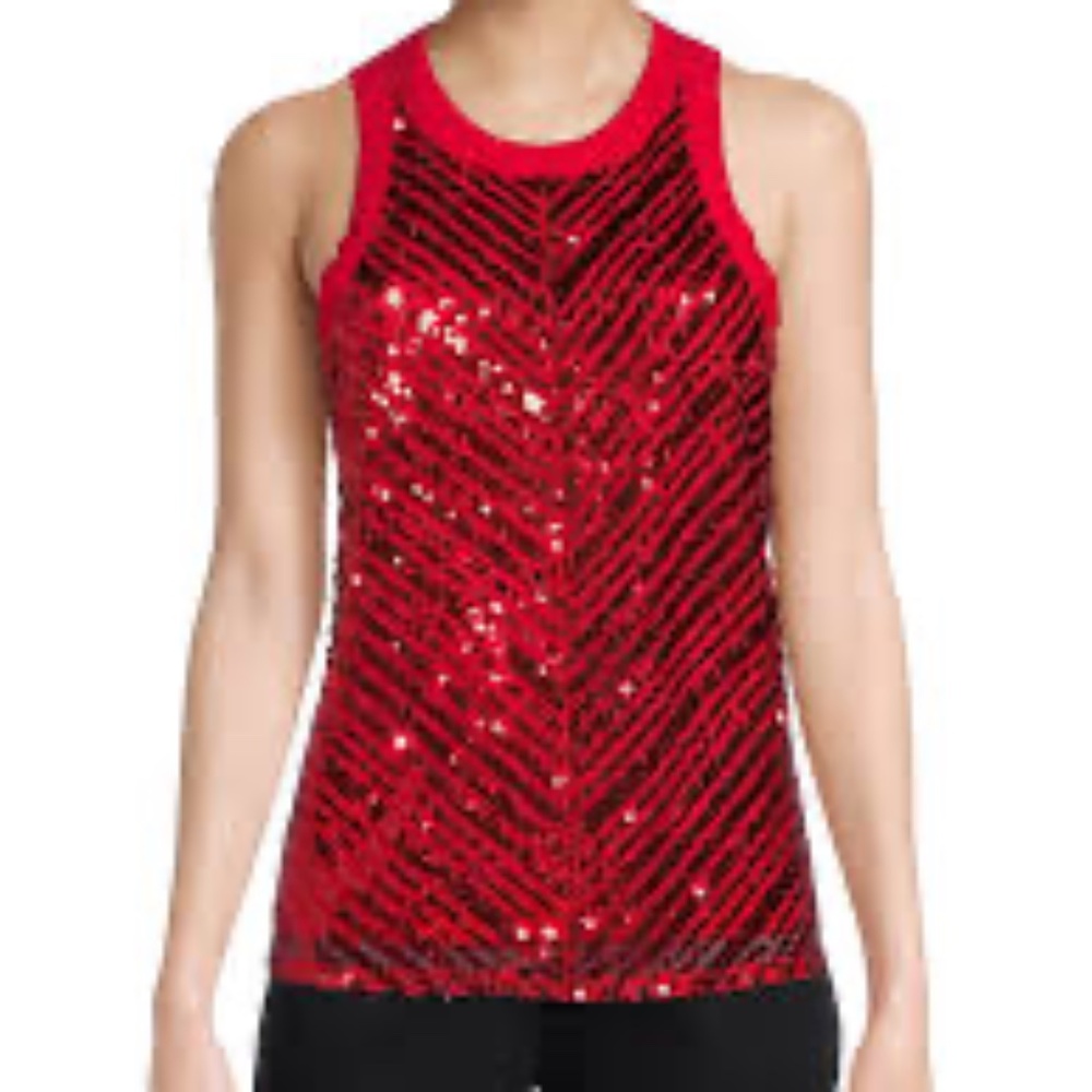 No Boundaries Juniors Sequin Tank Top